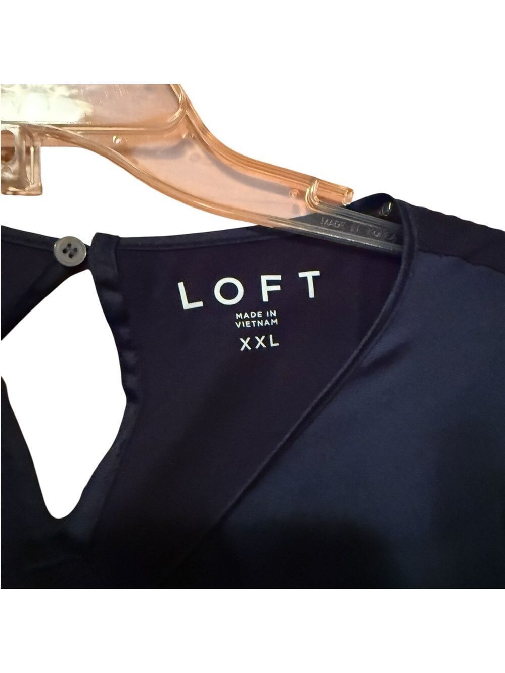 LOFT Midnight Blue Ruffle Shirt - Picture 2 of 4